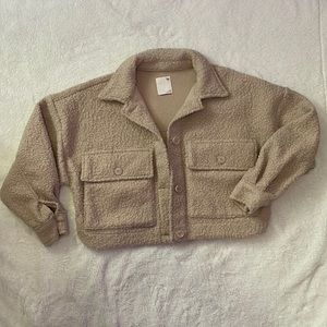 Cropped Sherpa jacket